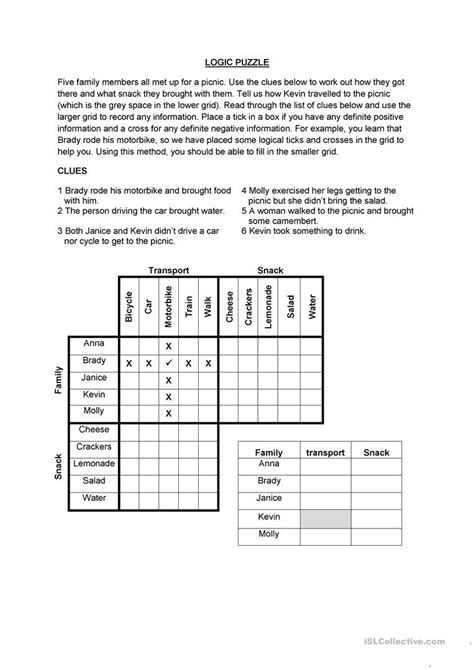 Printable Logic Puzzles Logic Puzzles Grid Logic Puzzles Printable