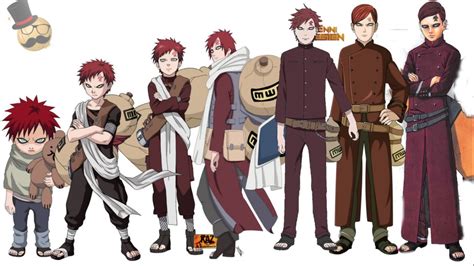 Naruto Characters Gaaras Evolution Youtube