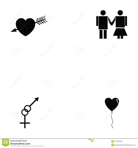 Sexual Icon Set Stock Vector Illustration Of Vector 107352542