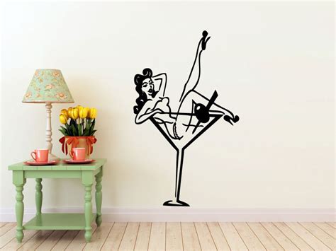 Pin Up Girl Vinyl Wall Decal Burlesque Pinup Interior Etsy