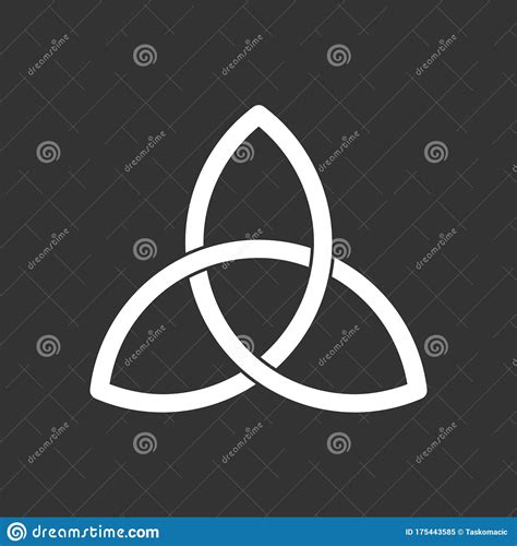 Triquetra Symbol Celtic Trinity Knot Three Parts Unity Icon Ancient