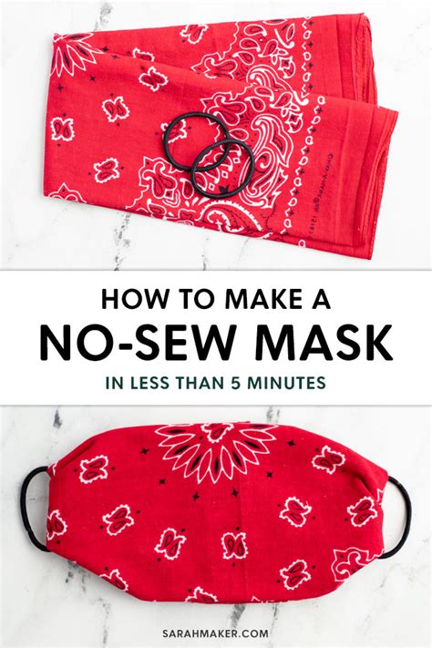 How To Fold A No Sew Bandana Face Mask Sarah Maker