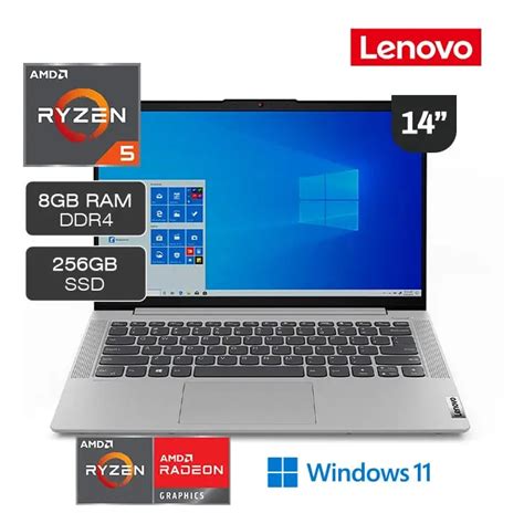 Laptop Lenovo Ryzen 5 5500u 256gb Ssd 8gb Ram 14 Fhd Electro A