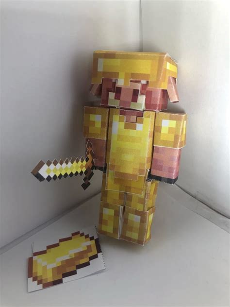 Armor Minecraft Papercraft Steve Diy Minecraft Hostile Mobs Minis Set