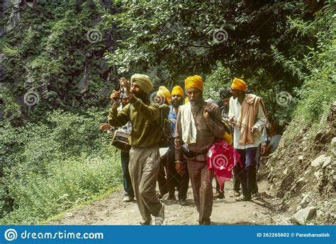 Sikh Pilgrim Sang Devotional Songs On Way To Hemkund Sahib Editorial