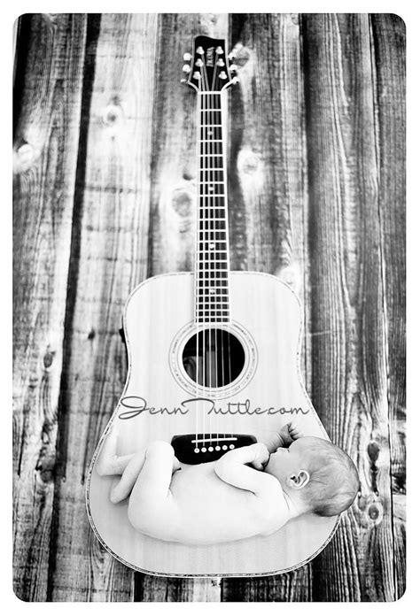 Newborn Guitar Photo So Doing This With My Baby On Uncle Tommys Guitar