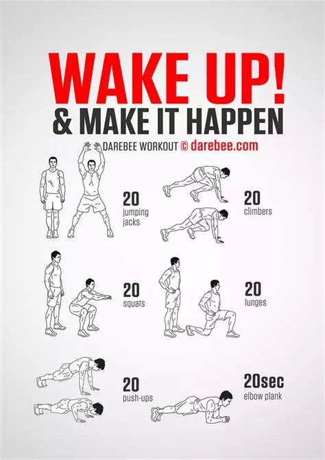 Darebee Workouts Wake Up Workout Darebee Hiit Workout At Home