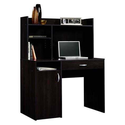 Features a retractable shelf for keyboard, a tall spot for your pc a bottom shelf for cds and lots. Computer Desk w/ Hutch Wood Small Cherry Home Office Kids ...