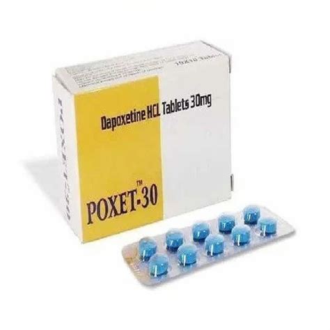 Poxet Dapoxetine 30 Mg60 Mg 90 Mg Packaging Size 10 Tablets In 1