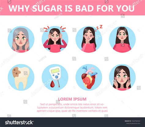 Infographic Why Much Sugar Bad You Stock Illustration 1533706553