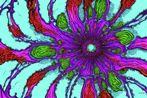 Psychedelic Flower V4 Digital Art By Cindys Creative Corner Fine Art