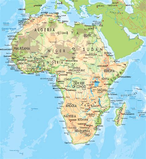 Physical Political Map Of Africa Gifex My Xxx Hot Girl
