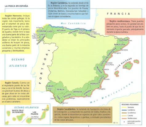 Geoperspectivas Mapa De Las Regiones Pesqueras EspaÑolas