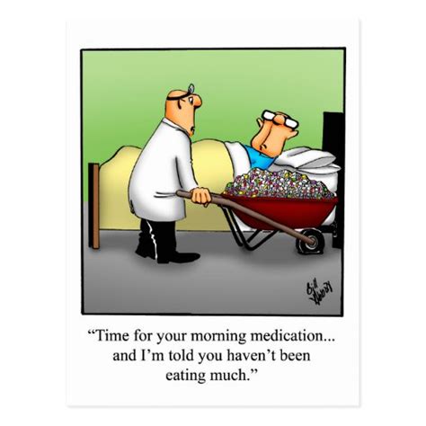 Funny Get Well Postcard Morning Medication Zazzle