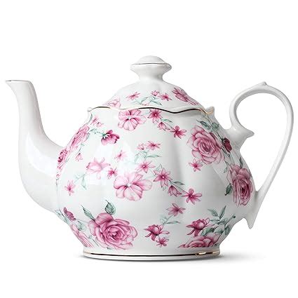 Buy BTäT Tea Pot Teapot Porcelain Teapot oz Floral Teapot Bone