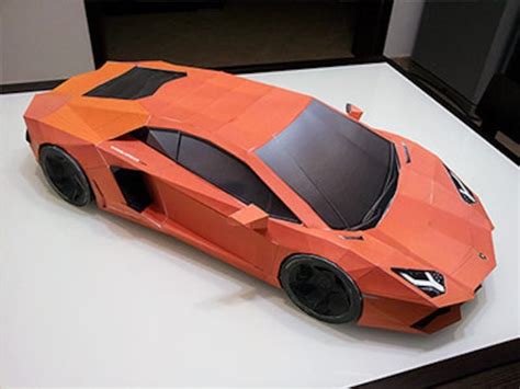 Lamborghini Aventador Racer Diy 3d Papercraft Car Template Papercraft