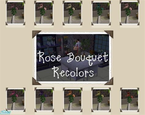 The Sims Resource Rose Bouquet Recolors Ofb