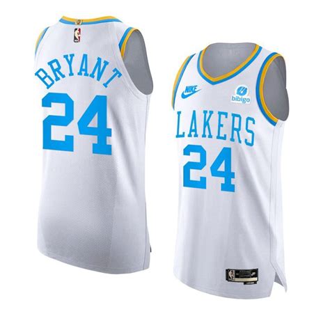 Kobe Bryant Los Angeles Lakers 24 White 2022 23 Classic Edition Jersey Authentic Custom Nba