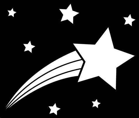 Shooting Star Clipart Black And White Clipart Best