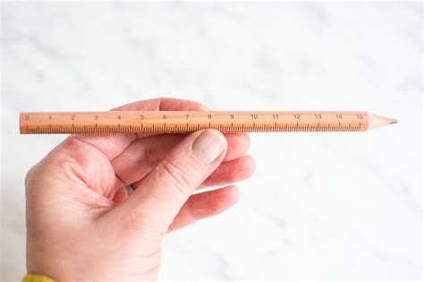 Ruler Pencil 15 Cm Length With Metric And Inch Scale Etsy