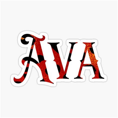 Ava Sticker For Sale By Customnames4all Redbubble