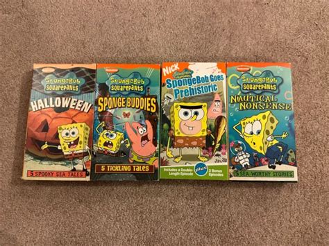 LOT OF 4 Nickelodeon SpongeBob SquarePants VHS Tapes See Listing For