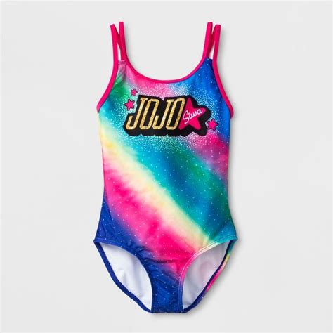 Jojo Siwa Girls Rainbow Dance Moms Upf 50 Bathing Suit Swim Bodysuit M