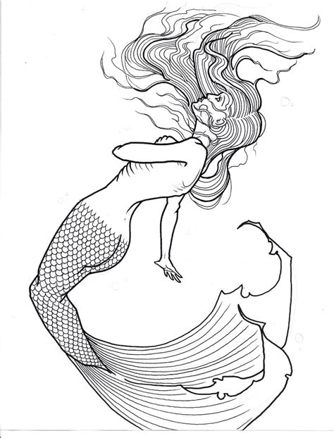 Realistic Mermaid Drawing At Getdrawings Free Download