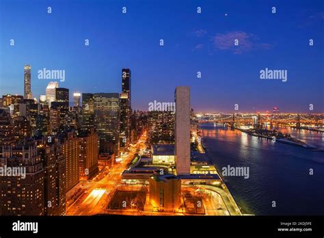 New York City Midtown Skyline At Sunset Stock Photo Alamy