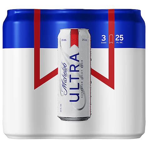 Michelob Ultra 3 Pack Superior Light Beer 3 Ea Beer Superlo Foods