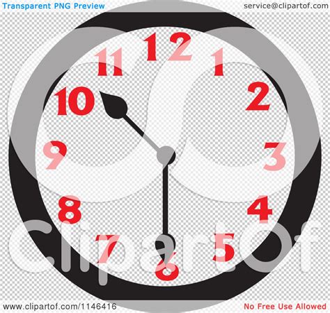 Cartoon Of A Wall Clock Showing 10 30 Royalty Free Vector Clipart By