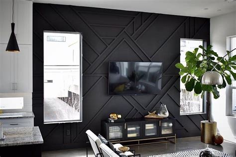 Modern Tv Stands And Media Units Article Black Walls Living Room