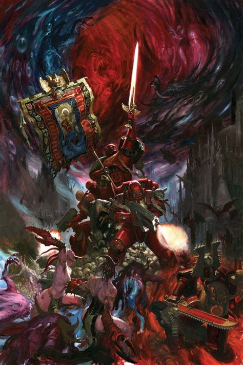 Blood Angels Company Command Warhammer Art
