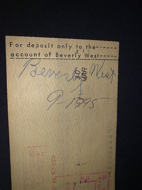 Mae West Personal Check Signed Autograph Ebay