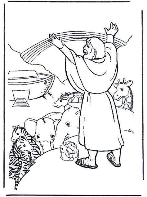Noah ark coloring pages to download and print for free. Noah and the rainbow - Old Testament