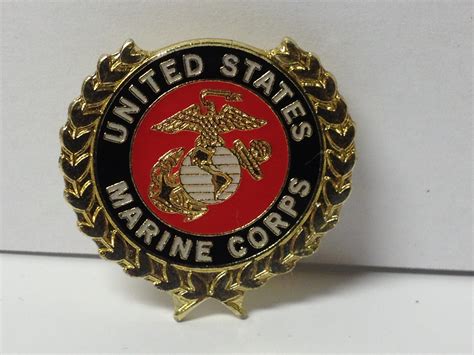 Usmc United States Marine Corps Wreath Lapel Hat Pin New
