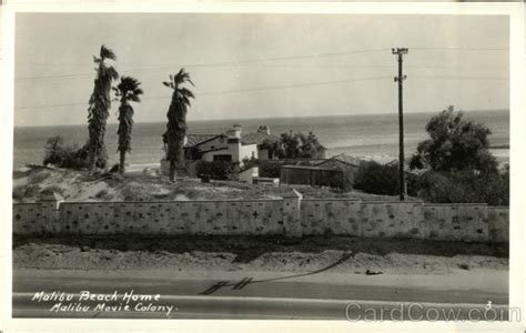 Malibu Beach Home And Movie Colony California Postcard