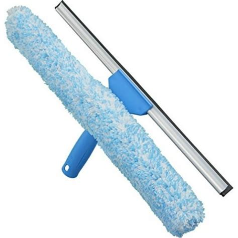 Unger Professional Window Cleaning Tool 2 In 1 Microfiber Scrubber And Squeegee 18 Walmart