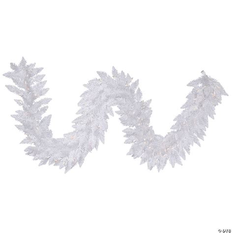 Vickerman 9 Sparkle White Spruce Artificial Christmas Garland Clear