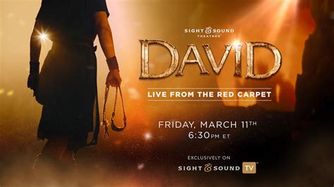 David Live From The Red Carpet Sight Sound Theatres Youtube