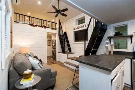 Tiny Home With Two Loft Spaces The Magnolia 398 Sq Ft