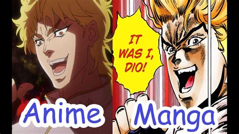 Kono Dio Da Anime And Manga Comparison Youtube