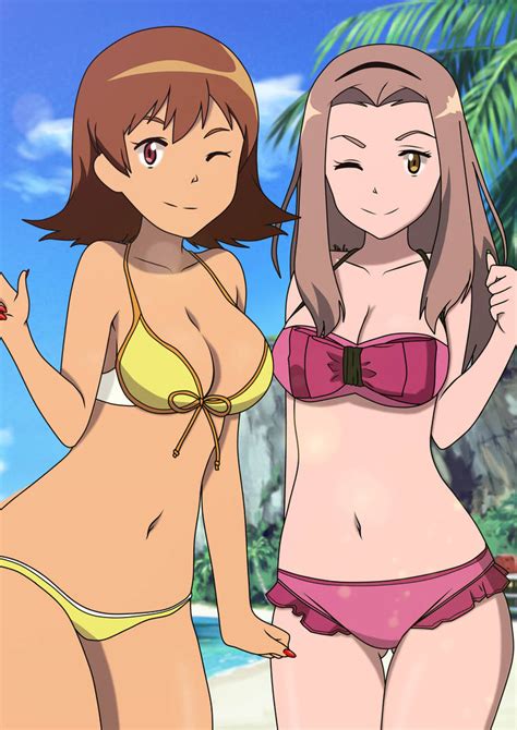 Digimon Adventure Tri Mimi And Sora Beach Day By Rinkanbara On Deviantart