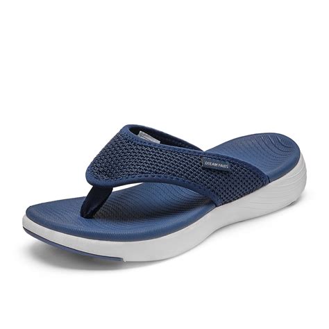 Dream Pairs Women S Arch Support Soft Cushion Flip Flops Thong Sandals Slippers Breeze 2 Navy