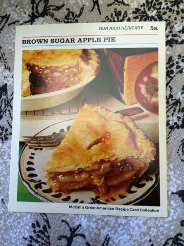 Need an apple pie recipe? 5a - BROWN SUGAR APPLE PIE | Great american recipe cards, Sugar apples, Recipes