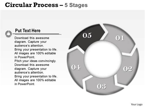 0314 Business Ppt Diagram 5 Steps Of Business Circle Powerpoint
