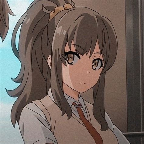 Anime Girl With Brown Hair Pfp