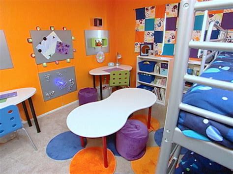 The 12 best kids' bedroom makeovers we've ever seen. Multipurpose Makeover for Siblings' Bedroom | HGTV