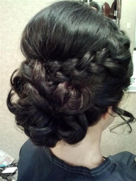 Quinceanera updo with flowers quinceanera floral updo 19. Pretty updo for prom...wish I had enough hair for this:/ # ...