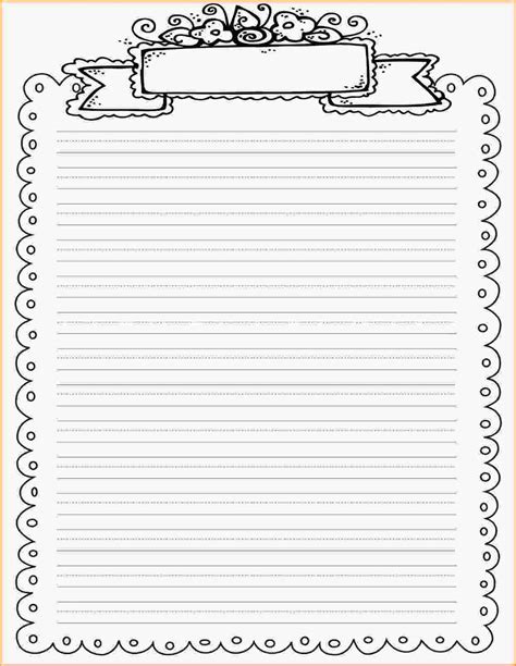 Free Printable Lined Paper With Decorative Borders Free 19 Sample